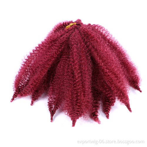 Colorful Soft Afro Kinky Curly Crochet Hair Extension Crochet Braid Marley Hair Braids Mali Bob